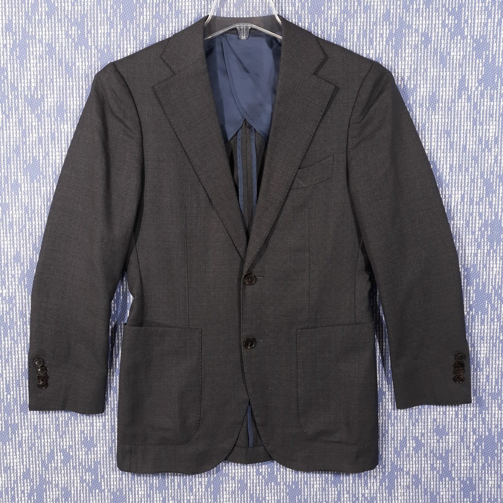 SUITSUPPLY Suit Jacket Size 44 Gray JORT Carlo Barbera 14.5 Micron Double Vented